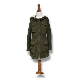 Anthropologie Coat by Hei Hei size 4 Olive Green